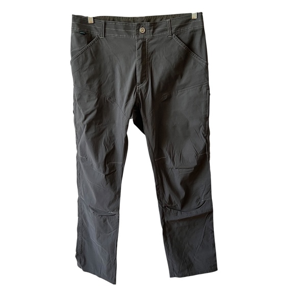 KUHL RENEGADE HIKING PANTS MEN 36X32 DARK GRAY TRAILS NYLON QUICK DRY RUGGED - Picture 1 of 11